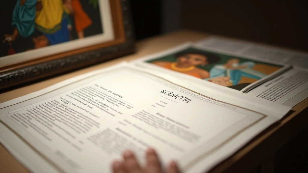 Documento de autenticación y proveniencia de obra de arte